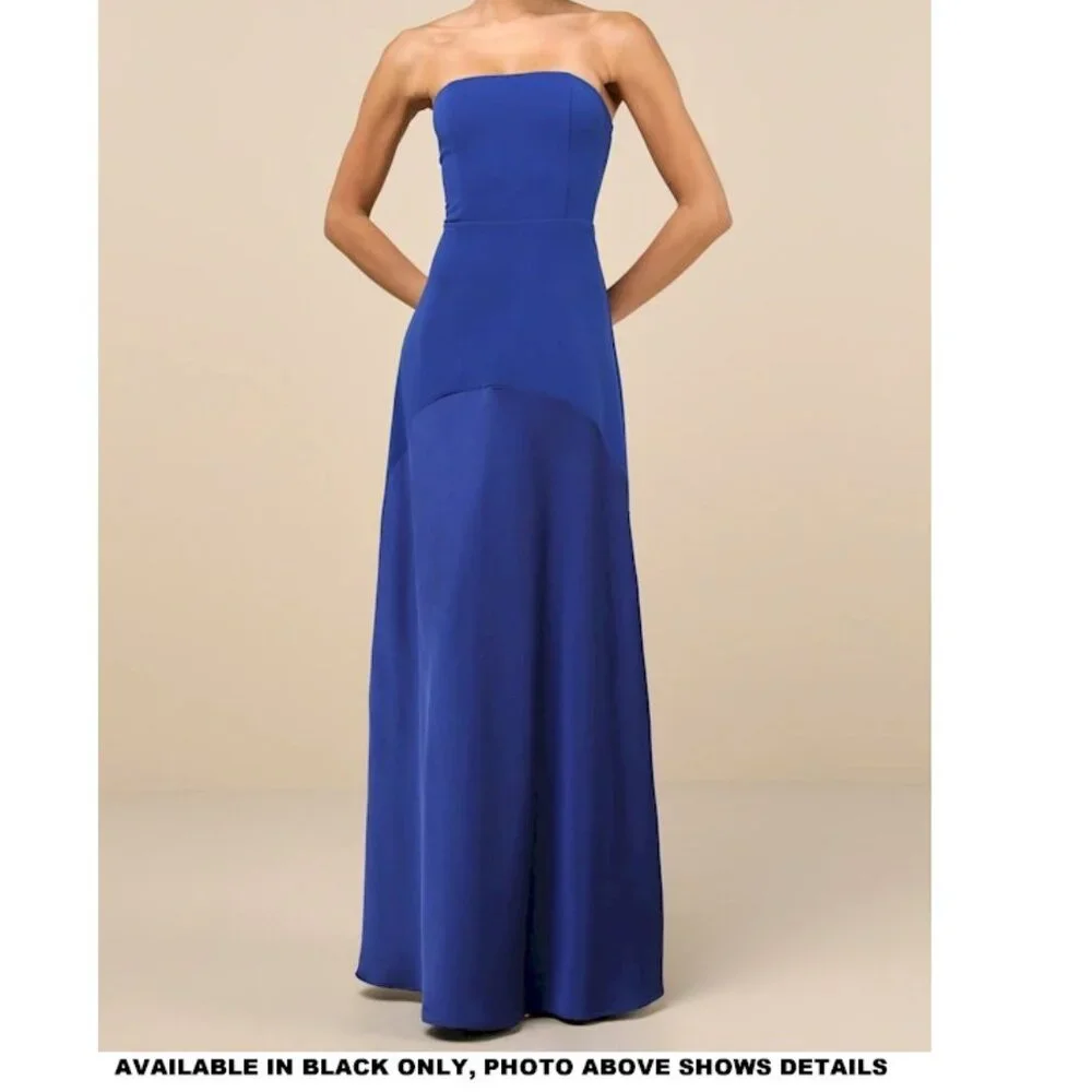 Lulu's Black Strapless Maxi Dress - Picture 8 of 8